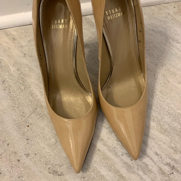 Stuart Weitzman Tan Patent Leather Stiletto - Picture 2 of 12